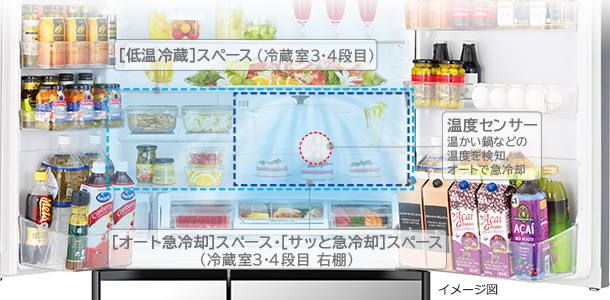 WXタイプ R-WX74K ： 冷蔵庫 ： 日立の家電品
