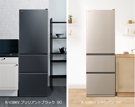 Vタイプ／まんなか野菜 R-V38KV、R-V32KV ： 冷蔵庫 ： 日立の家電品