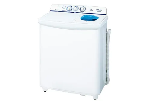 運搬取付無料！シンプルホワイト・純正日立の大容量電気洗濯乾燥機！完