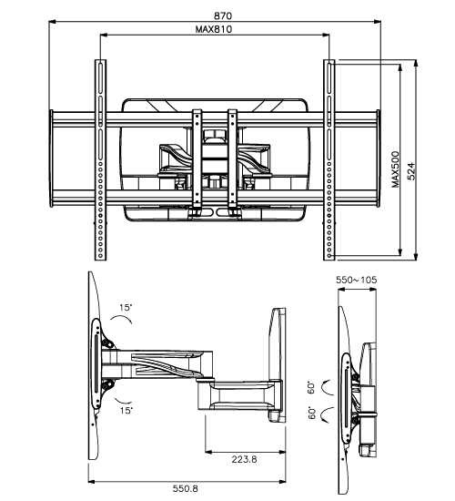 TVセッターハイラインHA124 Mサイズの購入はこちらから｜テレビ壁掛け