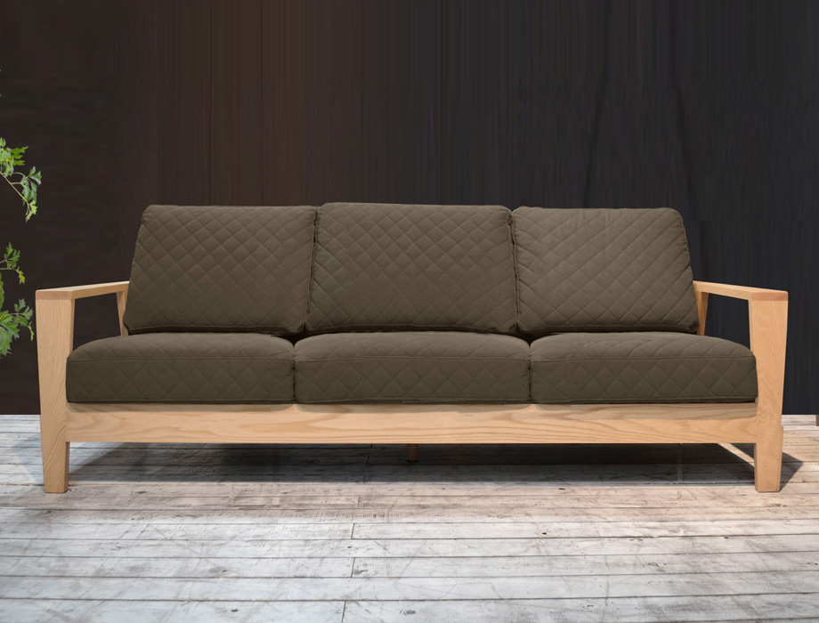 Cruse（クルーセ）ウッドフレームソファー3人掛（幅200cm×奥行83cm