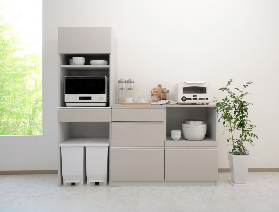 セミオーダーレンジ台｜幅1cm単位で選べる国産家具・14色｜国産家具