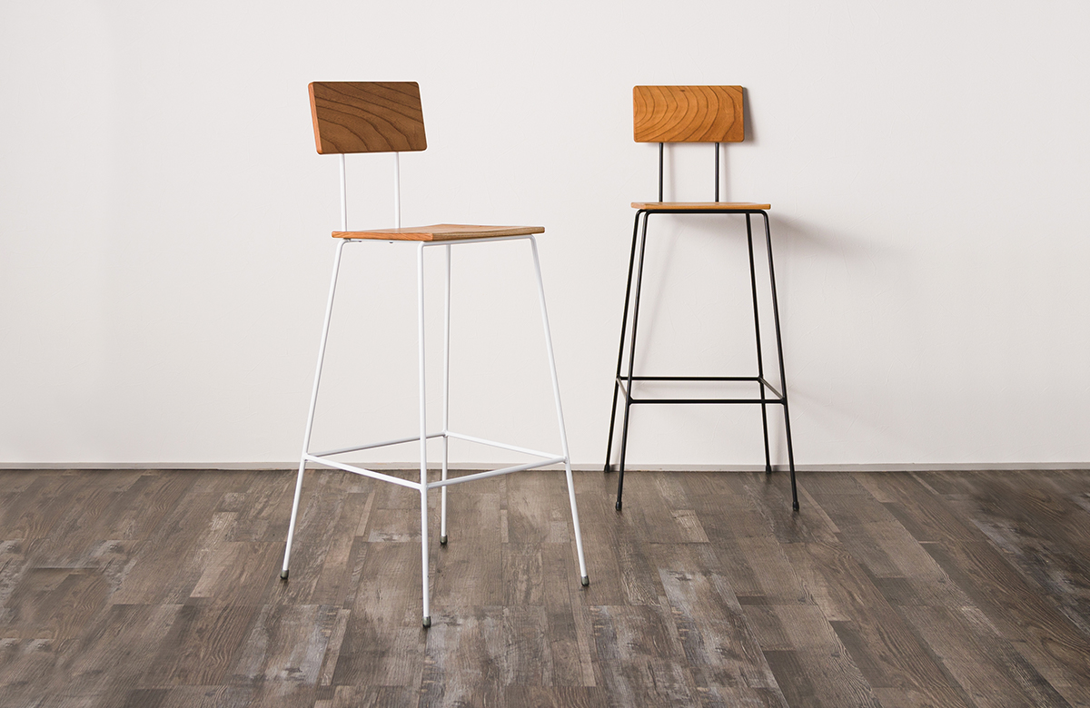 アイアンフレームスクールハイチェア hinata 家具の製造・販売 友安製作所