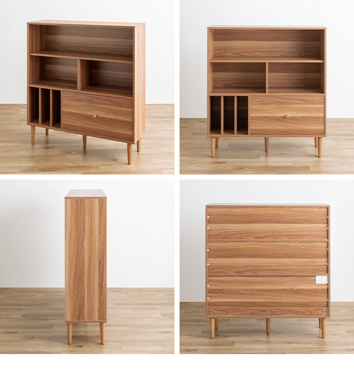 送料無料】Lykke ルゲ 幅100 本棚 収納 シェルフ ラック チェスト