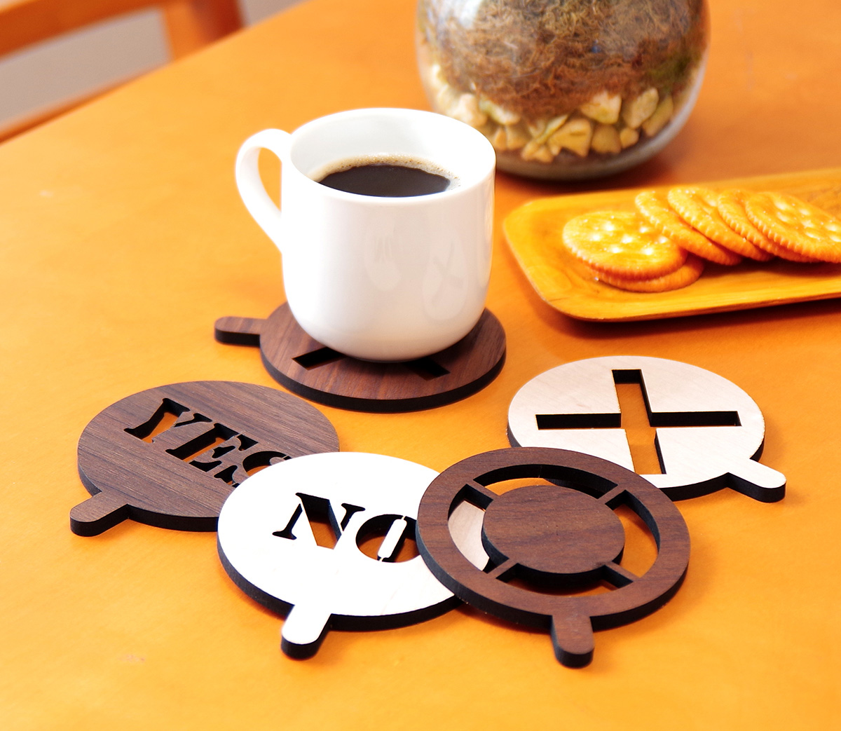 コースター 4枚 YES・NO 〇× コースター024 | セミオーダー