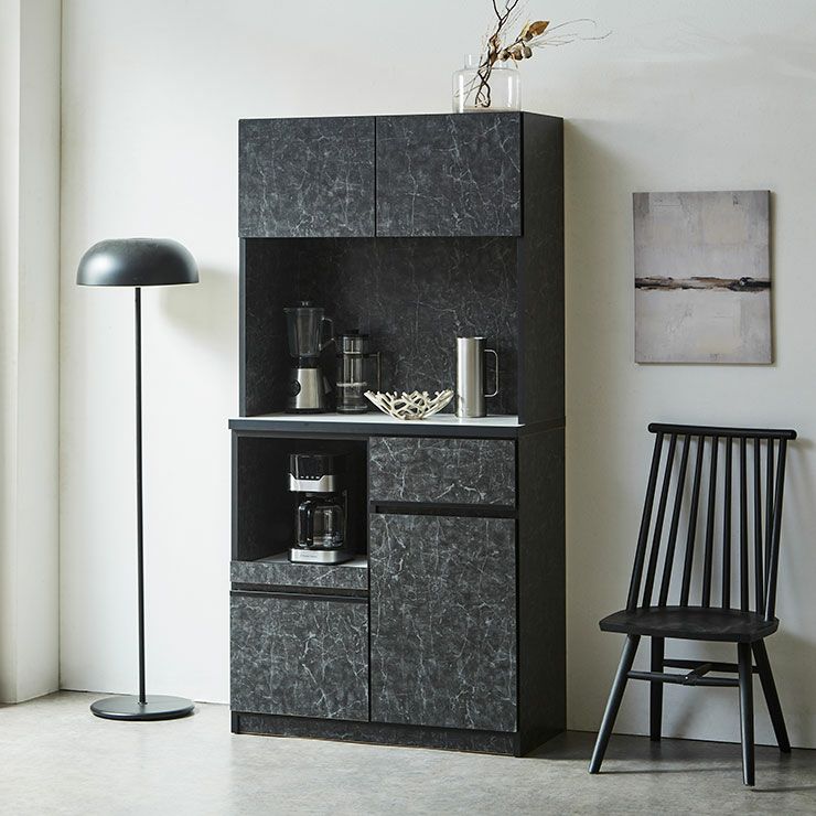 コストパフォーマンス当店No.1 食器棚 ナポリ 幅88.8cm ハイタイプ