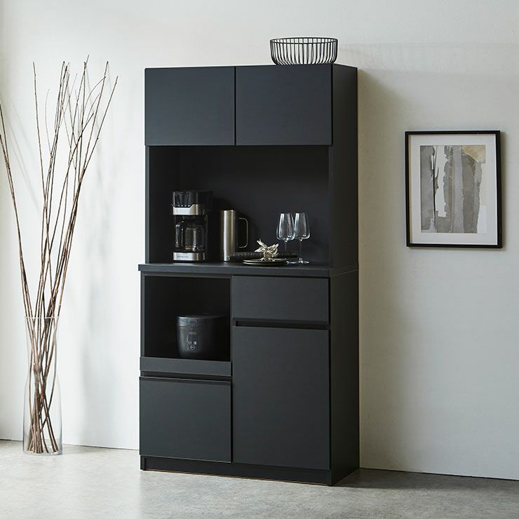 コストパフォーマンス当店No.1 食器棚 ナポリ 幅88.8cm ハイタイプ