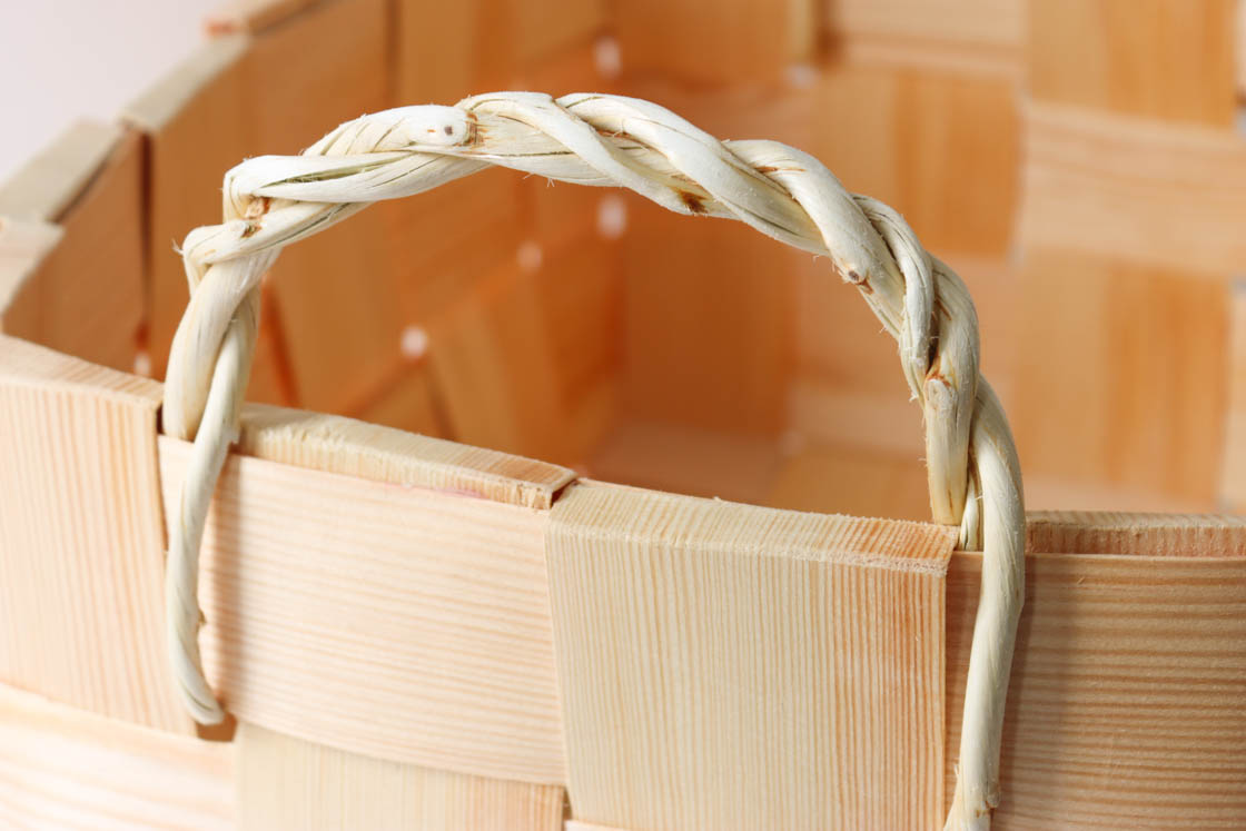 エストニア パイン 収納かご (深)