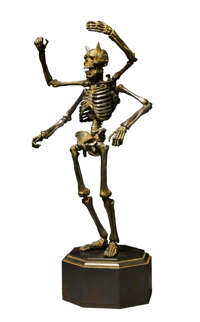 タケヤ式自在置物 KT-005 骸骨（がいこつ） 鉄錆地調｜KTプロジェクト