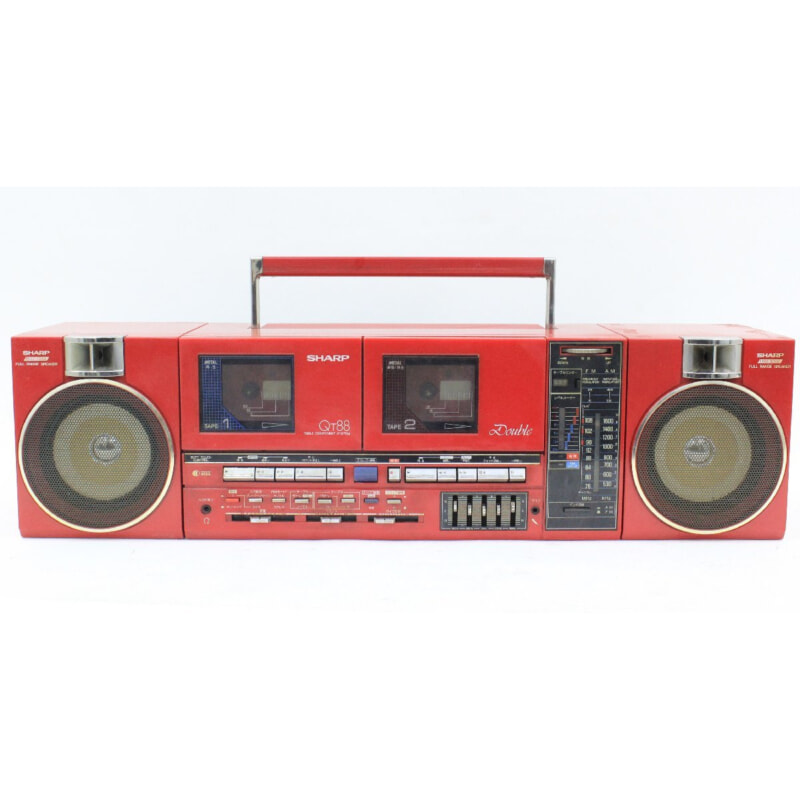 SHARP QT-88 MK Ⅱ ダブルラジカセ 昭和レトロ 希少 昭和家電 ラジカセ
