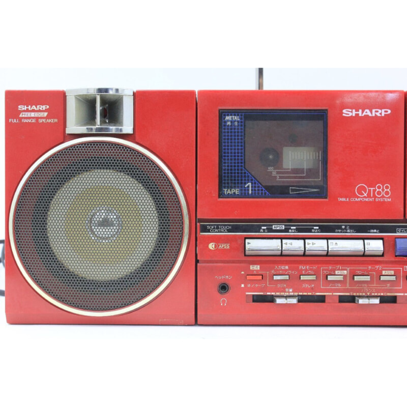 買取実績 |SHARP シャープ QT-88R ダブルラジカセ スピーカー分離型