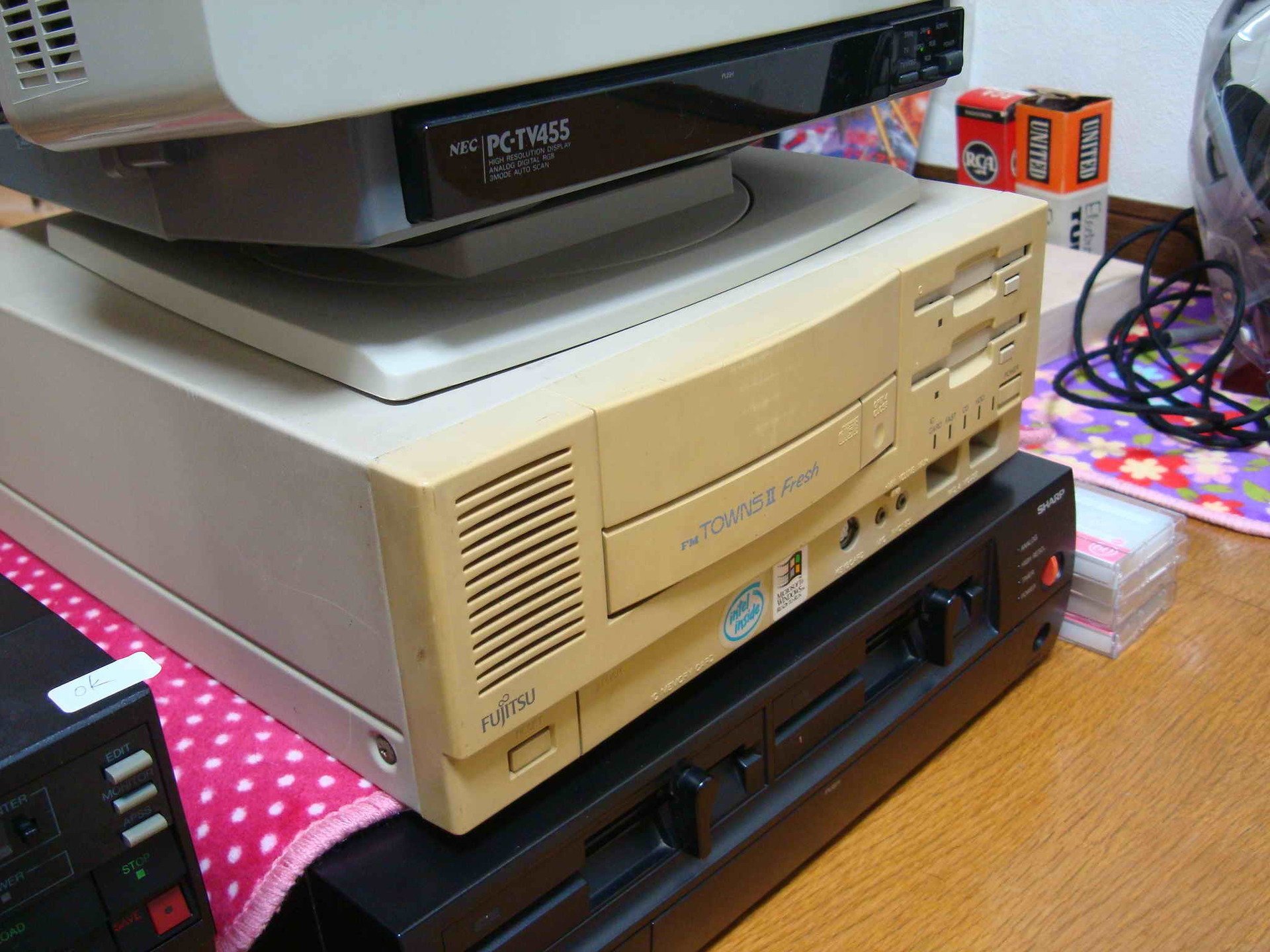 FM TOWNS II Freshの延命修理をしています、ホワイトニングも終わり