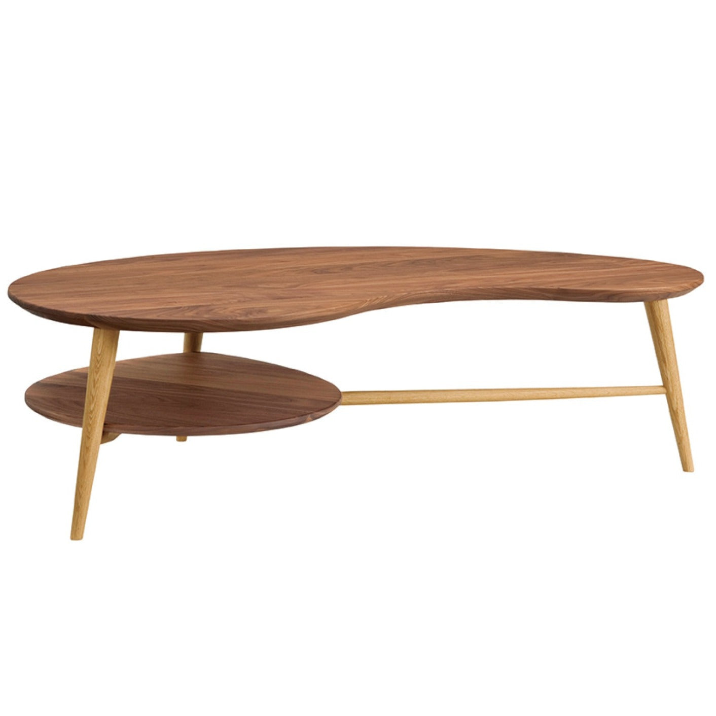 CIVILしずく型リビングテーブル(ウォールナット＋オーク) – 柏木工株式