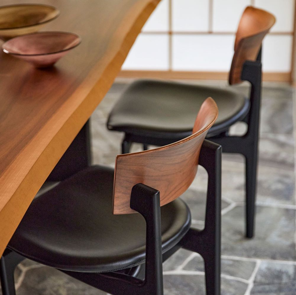 CHIC サイドチェア PDC01K(ウォールナット+オーク) – 柏木工株式会社