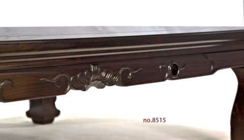 座敷机: 紫檀 尾崎作 菊彫り 5尺机 大阪唐木指物 no.8515 / 唐木家具OSAKA