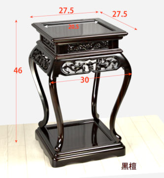 花台: 黒檀 木蓮 高卓 no..5508 / 唐木家具OSAKA