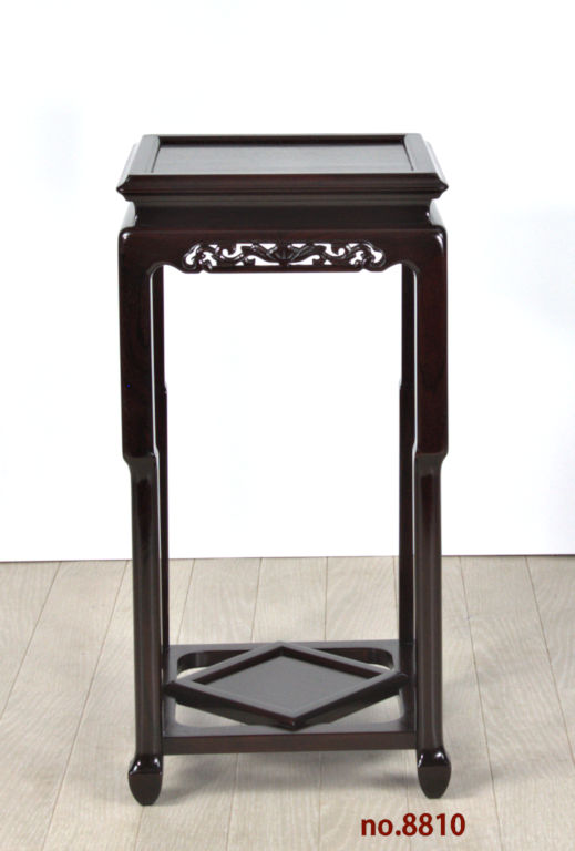 花台: 紫檀 下村作 高卓 盆栽台 高さ47 大阪唐木指物 no.8810 / 唐木