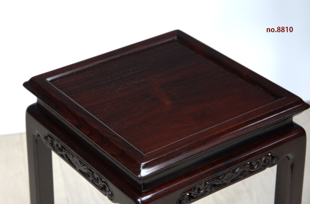 花台: 紫檀 下村作 高卓 盆栽台 高さ47 大阪唐木指物 no.8810 / 唐木