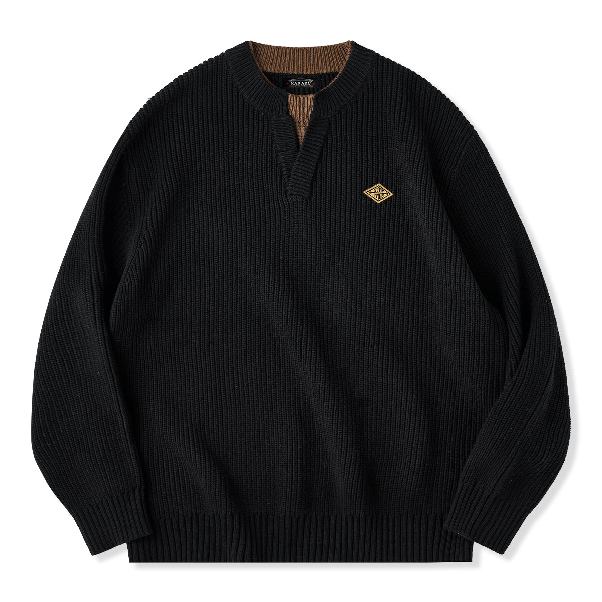 新色追加】「STAY TRUE」刺繍ワッペン 配色切替フェイクレイヤード