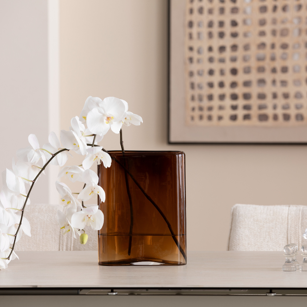 グラツィオーゾ ブラウン 32cm フラワーベース - 花瓶・フラワーベース