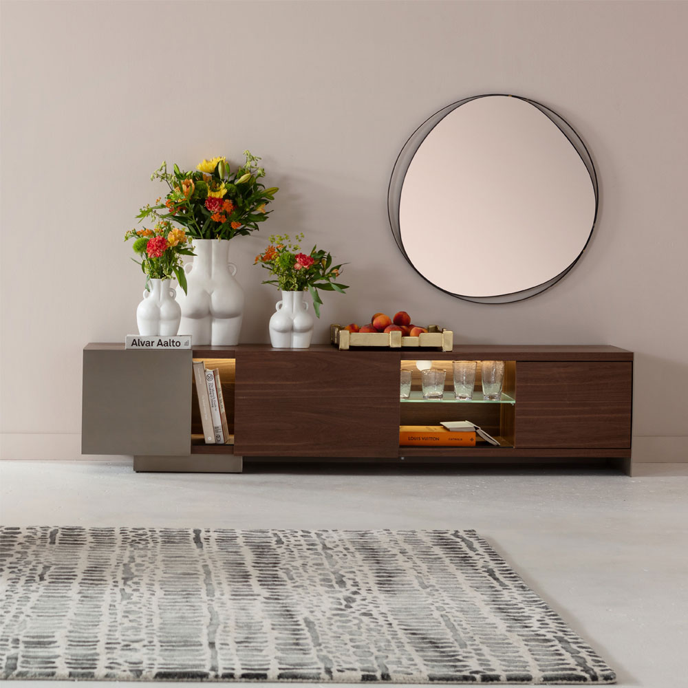 ボニータ ブラック O80cm ウォールミラー - ミラー・鏡の通販 ｜【KARE