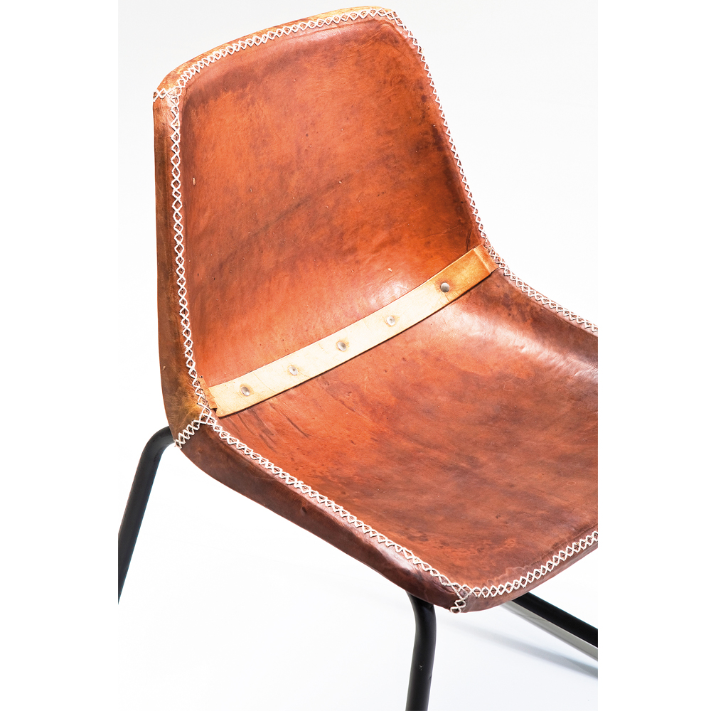 廃番】ヴィンテージブラウンレザー ダイニングチェア - ダイニング