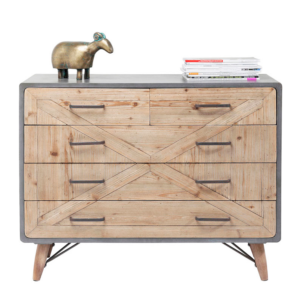 廃番】エックスファクトリー（5Drw） キャビネット - リビングボード