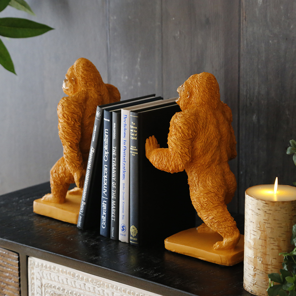 ゴリラオレンジ(2/Set) ブックエンド - ブックエンドの通販 ｜【KARE