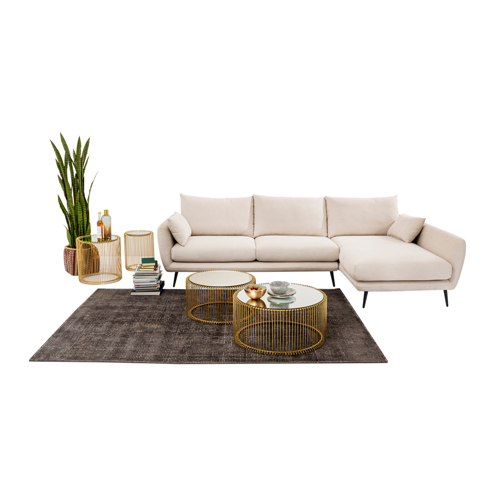 アマルフィ クリーム コーナーソファ(ライト) - L型ソファー・コーナー