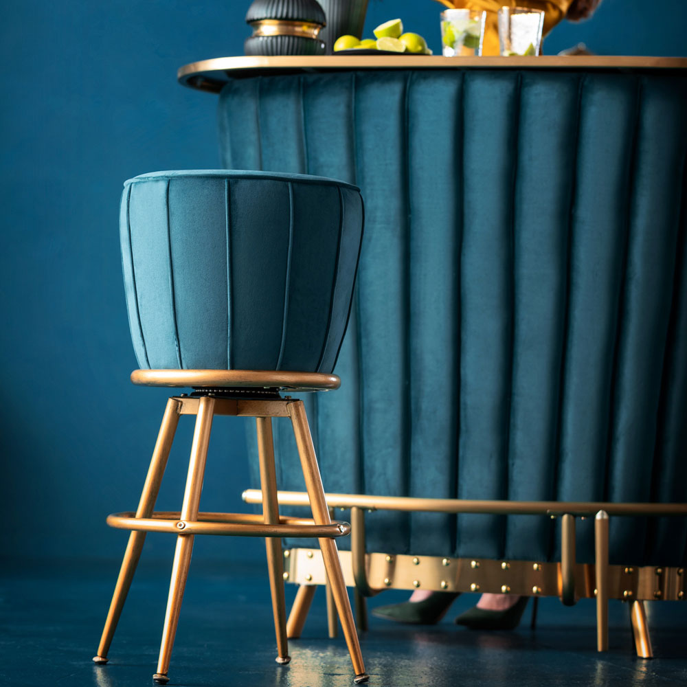 アフターワークゴールド バースツール - カウンターチェア・バーチェア