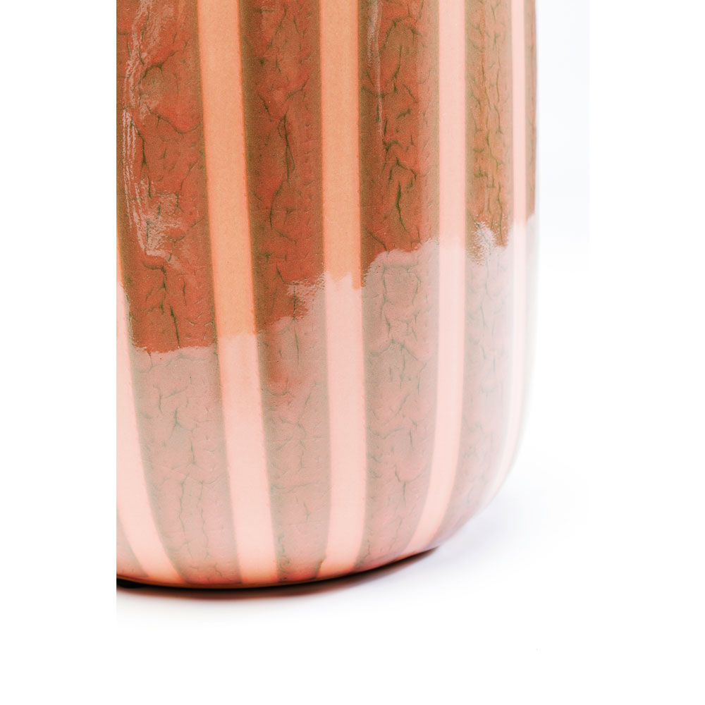 廃番】モッカ ストライプ 28cm フラワーベース - 花瓶・フラワーベース