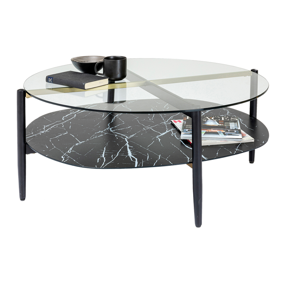 販売終了】ノブレス オーバル 97x91cm コーヒーテーブル - ロー