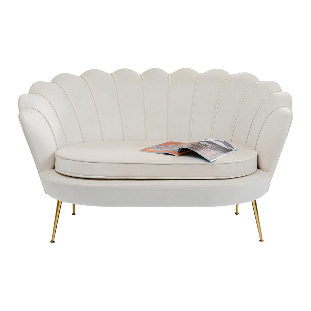 廃番】ウォーターリリー2シーターベージュ ソファ - ローソファー