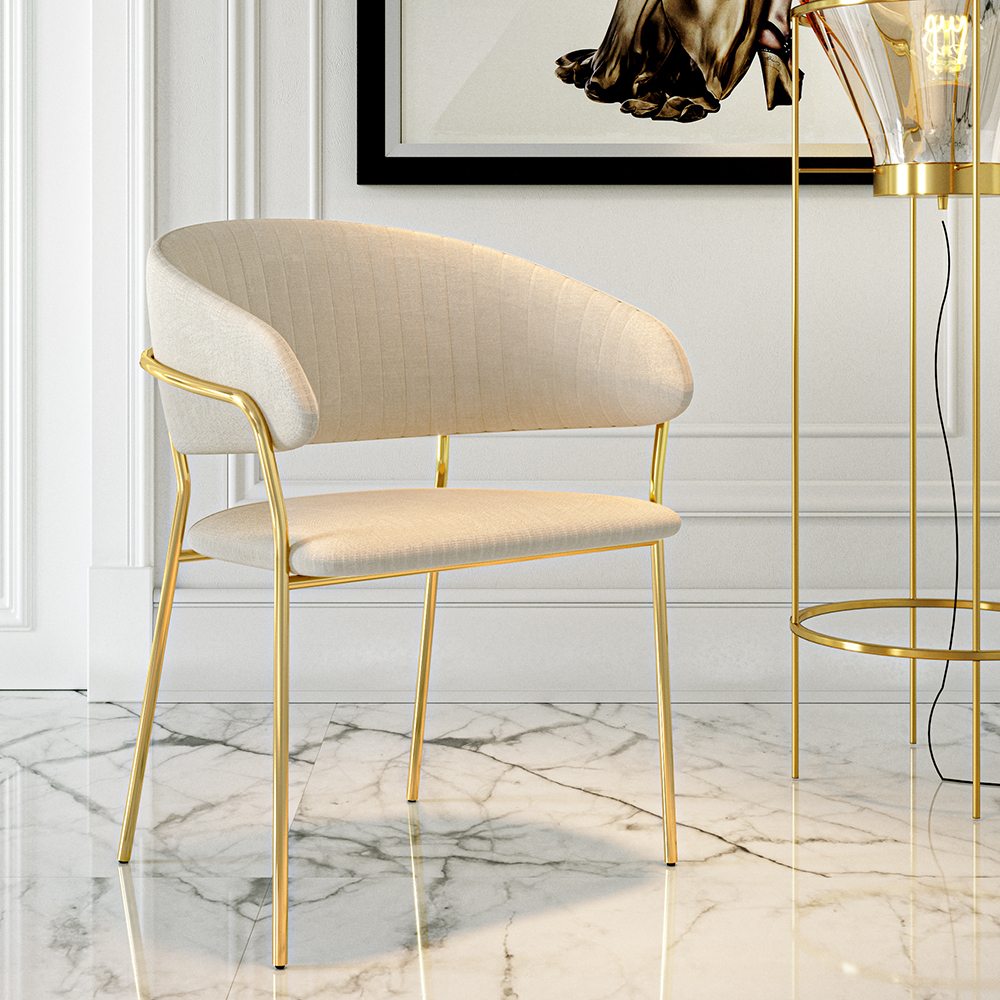 ベルクリーム ダイニングチェア（2脚セット） * - ダイニングチェアの