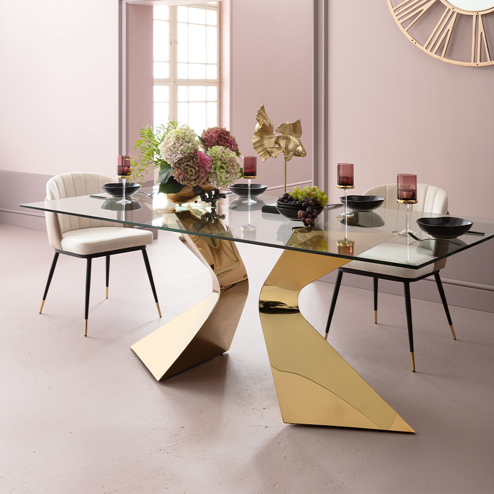 グロリアゴールド 200x100cm ダイニングテーブル * - ダイニング