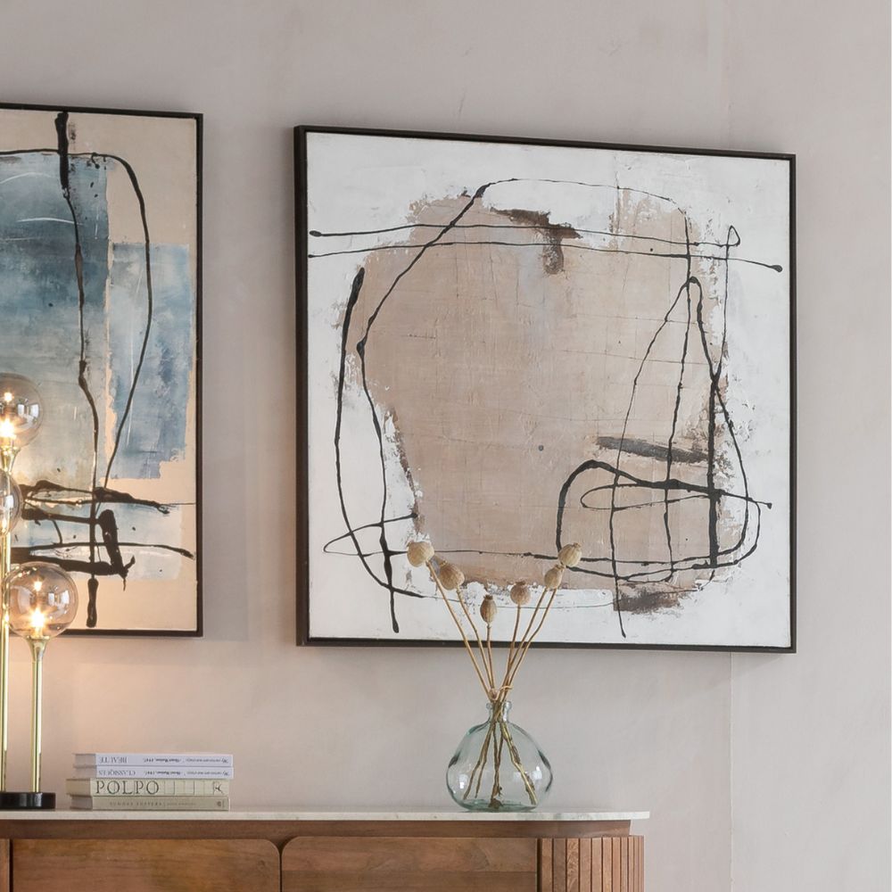 ダストグレー100×100 cm フレームピクチャー ｜【KARE】ドイツの家具