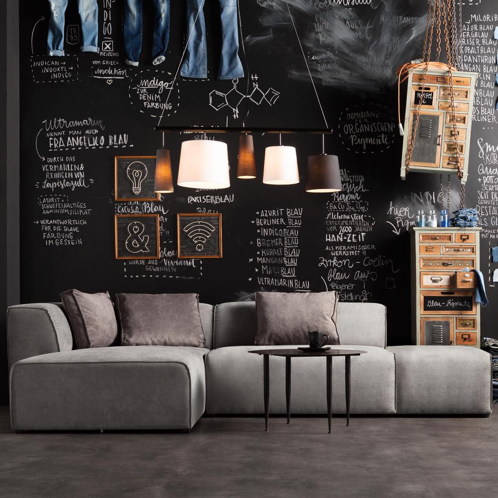 廃番】インフィニティ オットマン(レフト) グレー ソファ - L型