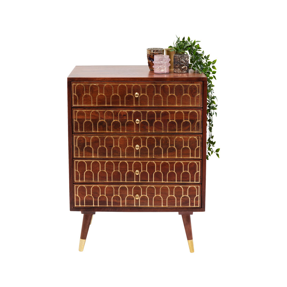 廃番】マスカット（5Drawers） キャビネット - リビングボード