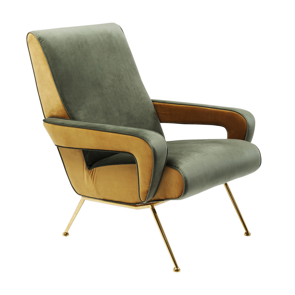 廃番】ルナ ハイグリーン アームチェア - 1人掛けソファー