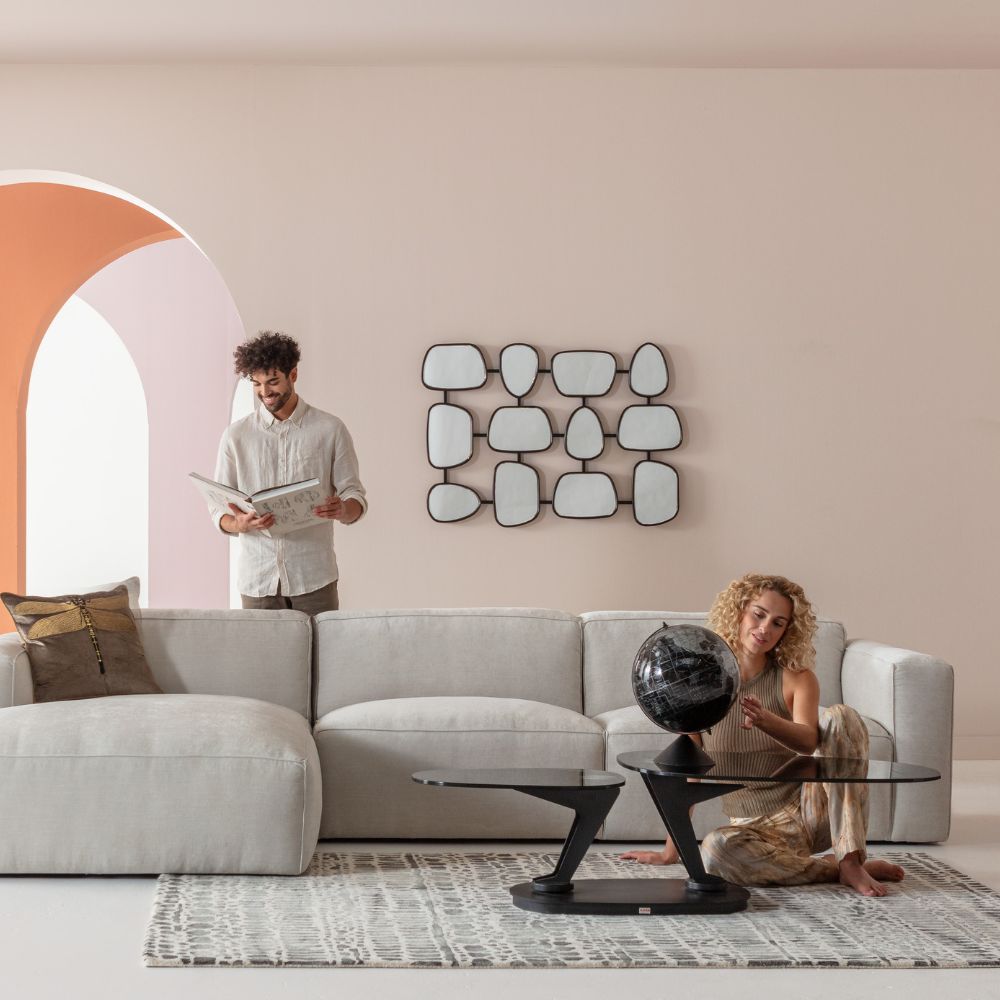 廃番】ナストロ ブラック 80x114cm ウォールミラー - ミラー・鏡の通販