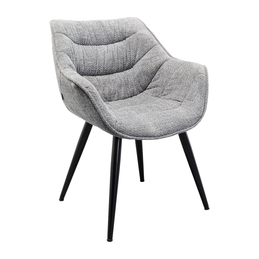 廃番】テルマ メランジグレー アームチェア * - ダイニングチェアの