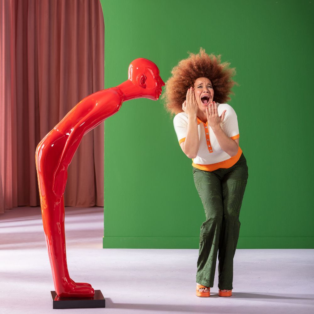 廃番】ウェルカムゲストレッドビッグ デコフィギア * - オブジェ・置物