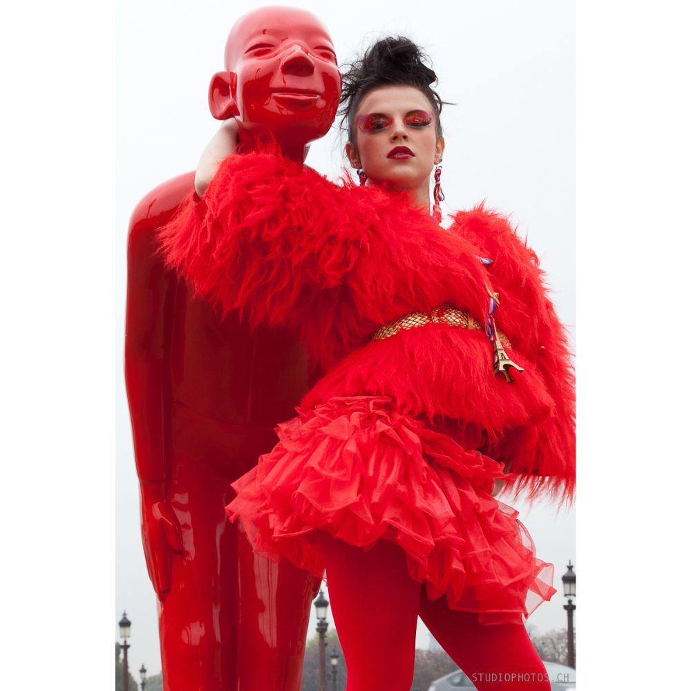 廃番】ウェルカムゲストレッドビッグ デコフィギア * - オブジェ・置物