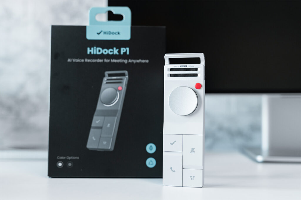 HiDock P1 レビュー | ワイヤレスイヤホンと併用できるAIボイスレコーダー