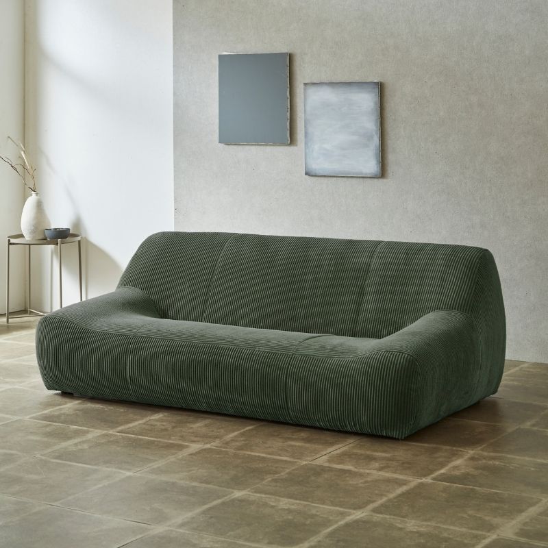 Ange】3Pソファ【モカグレージュ／オリーブグリーン】 – 河口家具