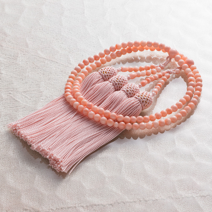 株式会社ケンセン35｜【1級珠厳選・女性用】ピンクサンゴ本連数珠