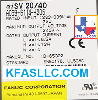 A06B-6114-H206 or A06B6114H206 Fanuc Alpha Servo Amplifier Module