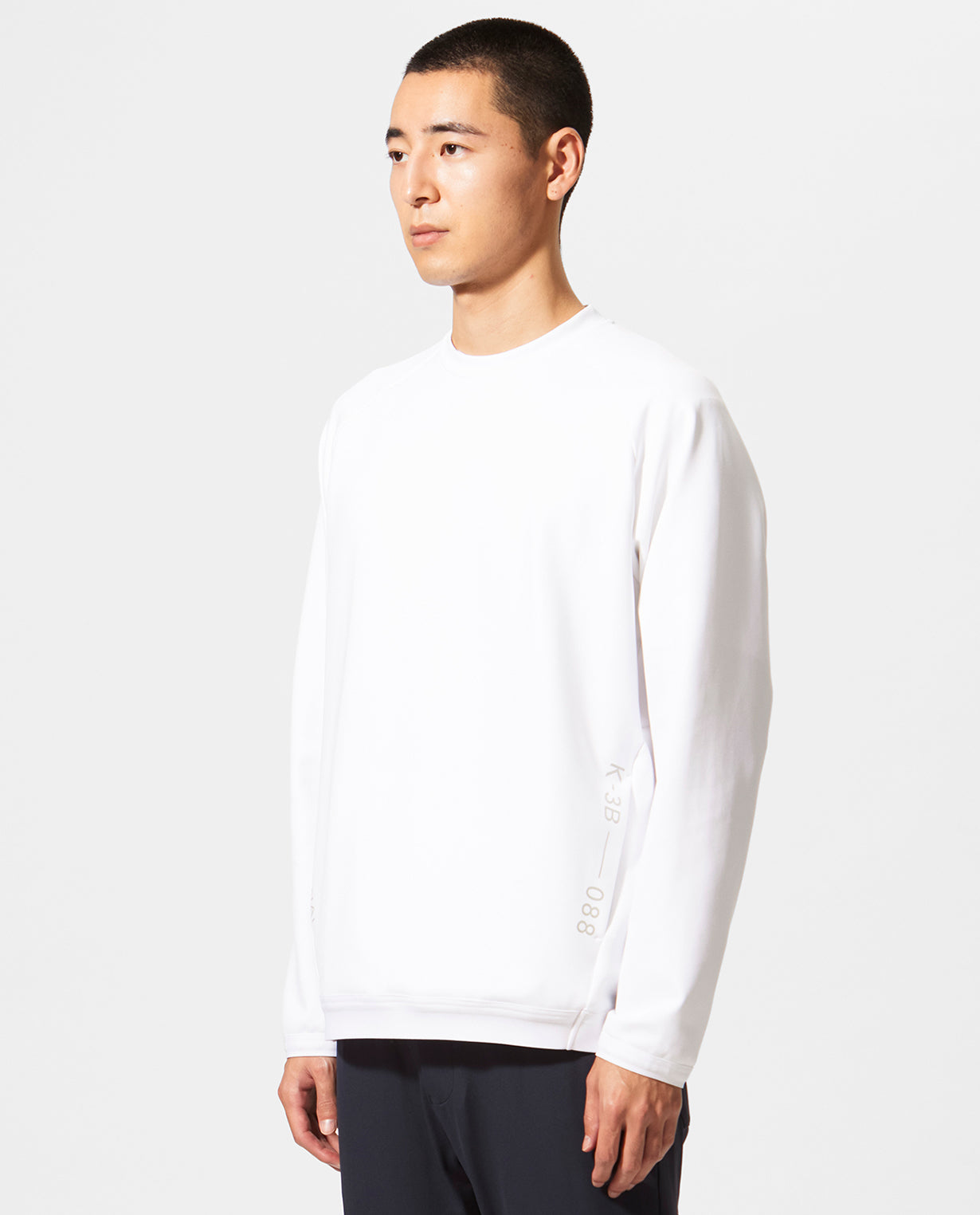 088_D ”2Dダンボールニット”クルーネック (ホワイト) – K-3B OFFICIAL SITE