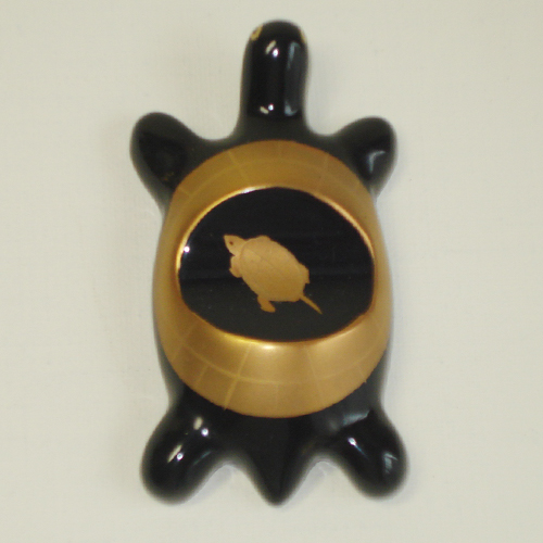輪島塗 箸置き -亀の金蒔絵仕上げ- [黒色]｜輪島市の輪島塗漆器販売