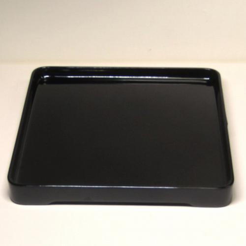 輪島塗 折敷 -無地- [内外面とも黒色]｜輪島市の輪島塗漆器販売 輪島